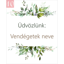 levélmintás ültetőkártya köszönetajándékhoz