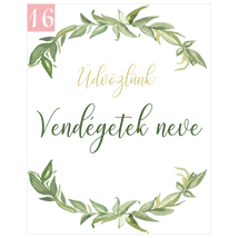 levélmintás ültetőkártya köszönetajándékhoz