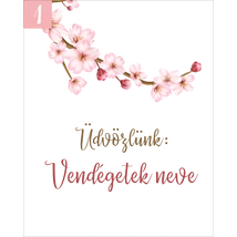 cseresznyevirág mintás ültetőkártya köszönetajándékokhoz