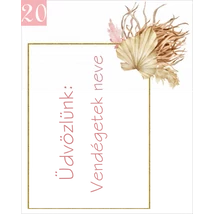 nude levélmintás ültetőkártya köszönetajándékhoz