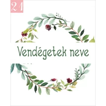 levélmintás ültetőkártya köszönetajándékhoz