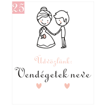 ifjú pár ültetőkártya köszönetajándékhoz