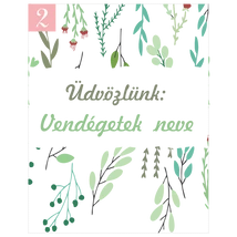 levélmintás ültetőkártya köszönetajándékhoz