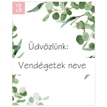 levélmintás ültetőkártya köszönetajándékhoz