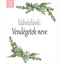 levélmintás ültetőkártya köszönetajándékhoz