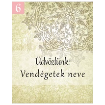 rusztikus arany színű ültetőkártya köszönetajándékhoz