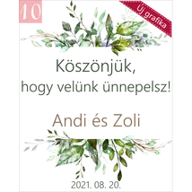 zöld levélmintás grafika köszönetajándékhoz zöld levélmintás grafika köszönetajándékhoz