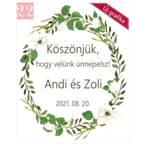 zöld levélmintás grafika köszönetajándékhoz