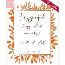 őszi levelek grafika köszönetajándékhoz