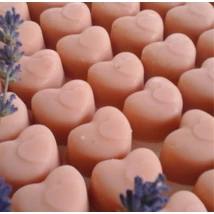 rózsaszín szív alakú zero waste köszönetajándék