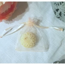 nude organza tasak szappan köszönőajándékhoz