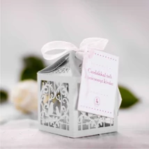 fehér színű díszdobozos köszönetajándék